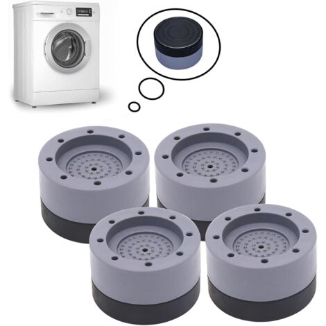 YMYNY Coussinets de pieds de machine à laver 4PCS, coussin de pieds en caoutchouc, coussinet antidérapant, amortisseur, anti-déviation fixe antidérapant (gris)