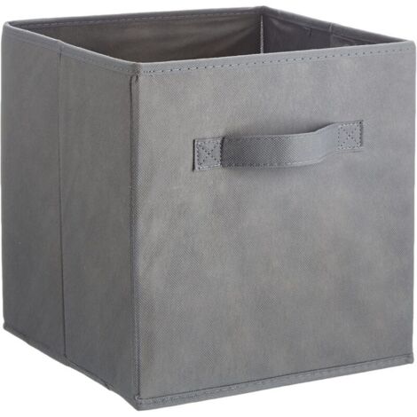 YMYNY Cubes de rangement pliables en tissu avec poignées, gris - Lot de 6
