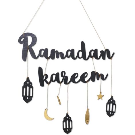 YMYNY Décoration murale à accrocher avec l'inscription "Ramadan kareem"
