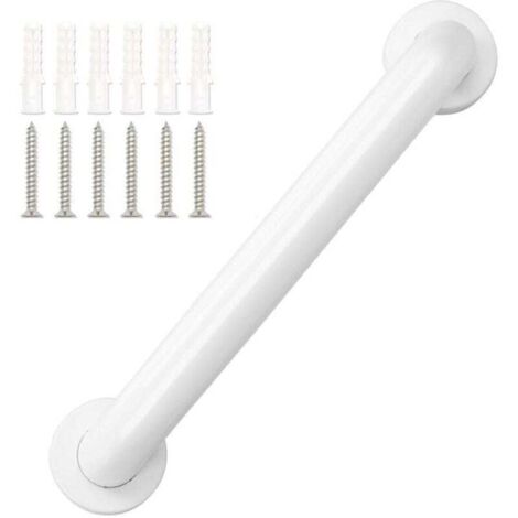 YMYNY Duschgriff aus weißem Stahl, 30 cm, Haltegriff für die Dusche, für ältere Menschen