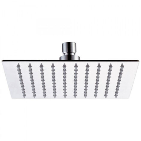 YMYNY Duschkopf, quadratisch, 10 cm, Stahl, mit Standard-Drehgelenk –
