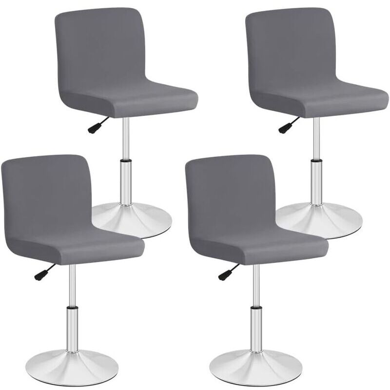 YMYNY Ensemble de 4 Housses de Chaise Haute Bar de Salle à Manger, Housse Tabouret de Bar Amovible et Lavable, Couverture Extensible pour Chaise