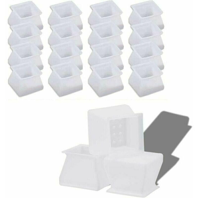 YMYNY Ensemble de 6 capuchons en silicone pour pieds de chaise - Protecteurs de pieds carrècs pour chaises et tables - Embouts de protection pour
