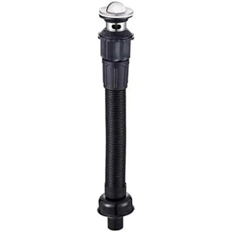 YMYNY Ensemble de Tuyau de Vidange Ensemble de Drain de Bassin Ensemble de Drain en Acier Inoxydable Tuyau de Vidange Joint 42-2Cm Dimension la Plus Longue 85Cm Noir
