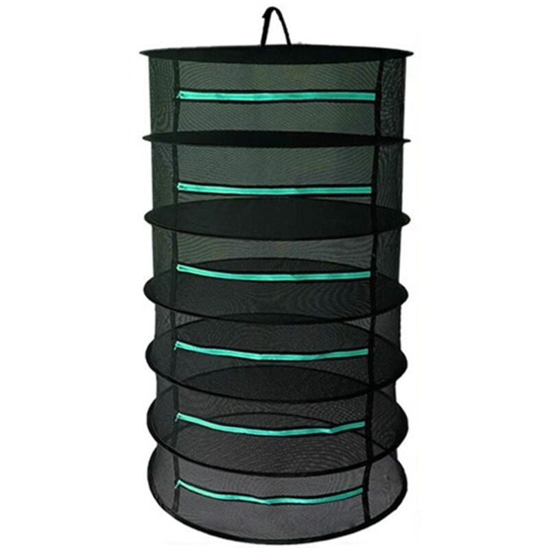 Filet à linge portable suspendu, support à vêtements en maille respirante et pliable pour la maison - Ymyny