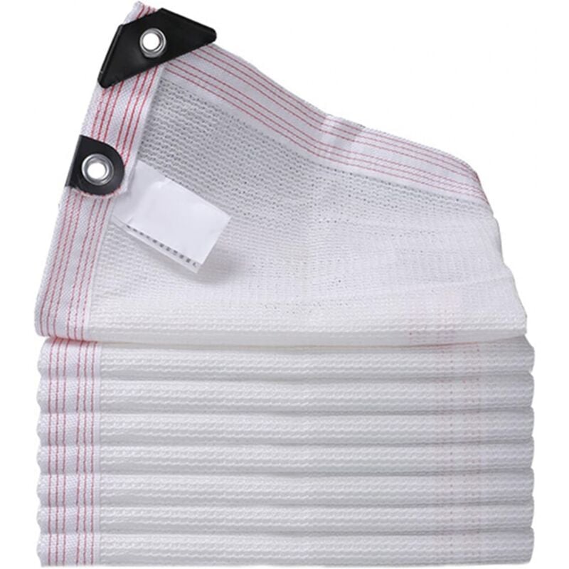 Filet d'ombrage anti-chaleur pour pergola, serre, jardin, grange, voile d'ombrage rectangulaire disponible en différentes tailles, blanc (taille : 3