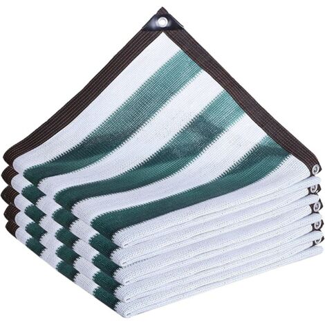 YMYNY Filet D'Ombrage Rayé Vert, Auvent, Taux D'Ombrage 85%, RevêTement De Terrasse Perforé éPais Et Dense, Pergola Ou Pavillon, Toile D'Ombrage Respirante (3mx6m/9.8ftx19.7ft)