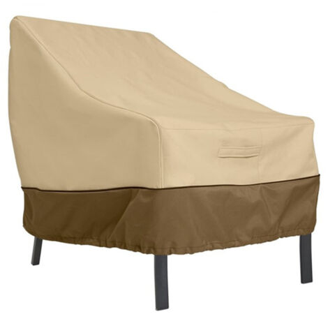 YMYNY - Funda para silla de jardín de exterior con asiento profundo, 210D, impermeable, resistente a los rayos UV y al viento, con cuerda ajustable, 80 x 85 x 91 cm (210D (bloque de color Mika))