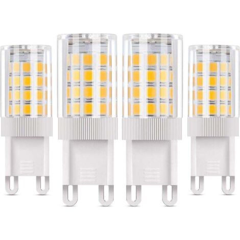 YMYNY G9 LED-Glühbirne, 5 W, entspricht 50-W-Halogenlampen, 4er-Pack warmweiße 3000-K-LED-Glühbirnen, 360°-Abstrahlwinkel, AC85-220 V, 360 lm, nicht dimmbar