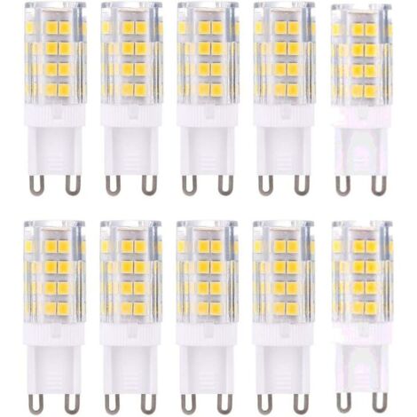 YMYNY G9 LED Light Bulbs, Warm White 3000K 5W G9 LED Bulb Light Equivalent to 40W Halogen Bulbs 420 Lumens Not Dimmable, Pack of 10