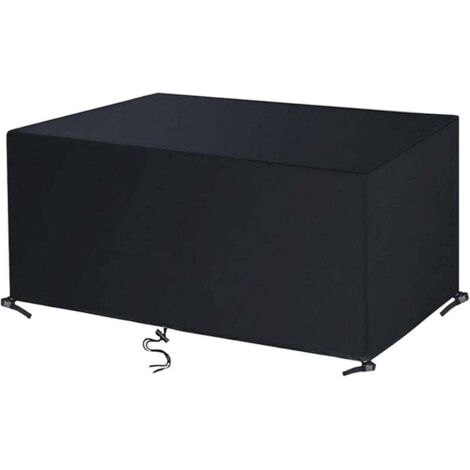 YMYNY Gartenmöbel Abdeckung, 420D Oxford Stoff, Möbel Schutzhülle, wasserdichte Gartentischabdeckung, Schutzplane mit Seil und Feststellschnalle, Schwarz, 100x80x85cm