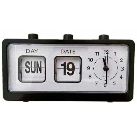 YMYNY Generic Manual Flip Clock Calendrier Rappel Horloge de chevet Horloge numérique pour