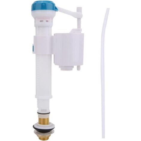 YMYNY Horizontal Float Valve, Reversible Float Valve for Toilet Supply, Toilet Flush Valves, Push Button, Dual Flush Fill Valve, Siphon, Bathroom, Blue and White, G1/2 for Bathroom, Hotel, Apartment (