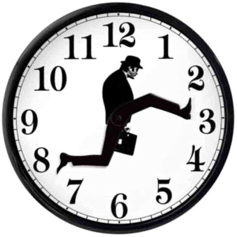 YMYNY Horloge murale Ministry of s Horloge Comédie inspirée Monty Python Monty Home Decor Nouveauté Montre murale pour la décoration de salon, Horloge murale de décoration d'intérieur