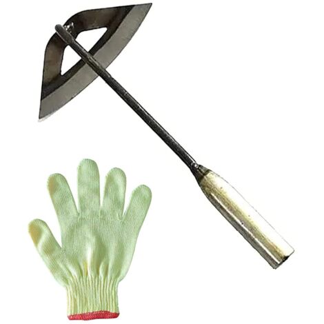 YMYNY Houe Creuse Tout Acier Tremp&eacute Tenue &agrave La Main, Outil de Sol de Desserrage de Jardinage Portable - Accessoires D'agriculture de Jardin de R&acircteau de D&eacutesherbage Domestique (L