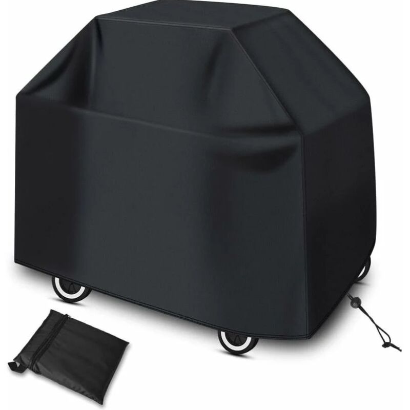 Ymyny - Housse Barbecue, Bâche de Protection bbq Exterieur, Housse Plancha Imperméable, Protection uv, Coupe-Vent, Anti-poussière (147x61x117cm Noir)