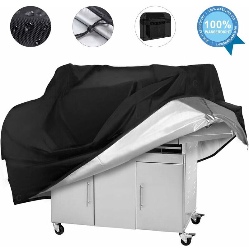 Housse de protection pour barbecue, housse imperméable, 145 x 61 x 117 cm, noir - Ymyny