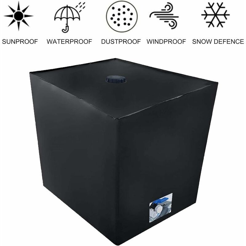 Housse de protection pour réservoir d'eau, Housse pour réservoir ibc 1000 l, Anti-poussière, Anti-UV, Anti-pluie (116 x 100 x 120 cm) - Ymyny