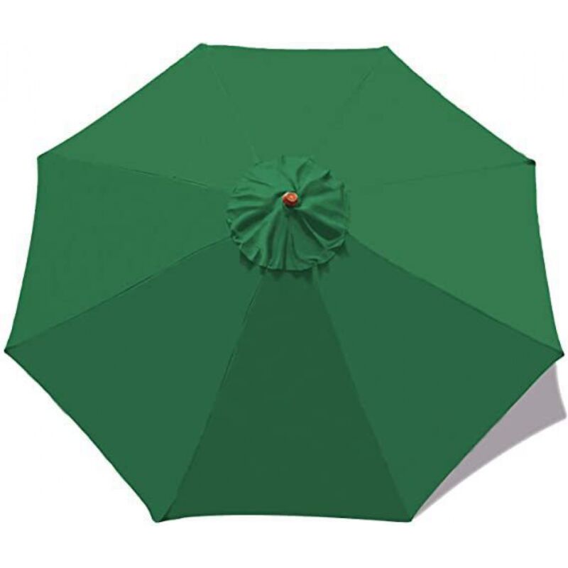 Housse de Rechange pour Parasol de Table de marché, Table et Parasol - 6 Baleines - 3 m - Imperméable - Anti-Ultraviolet - Noir - Ymyny
