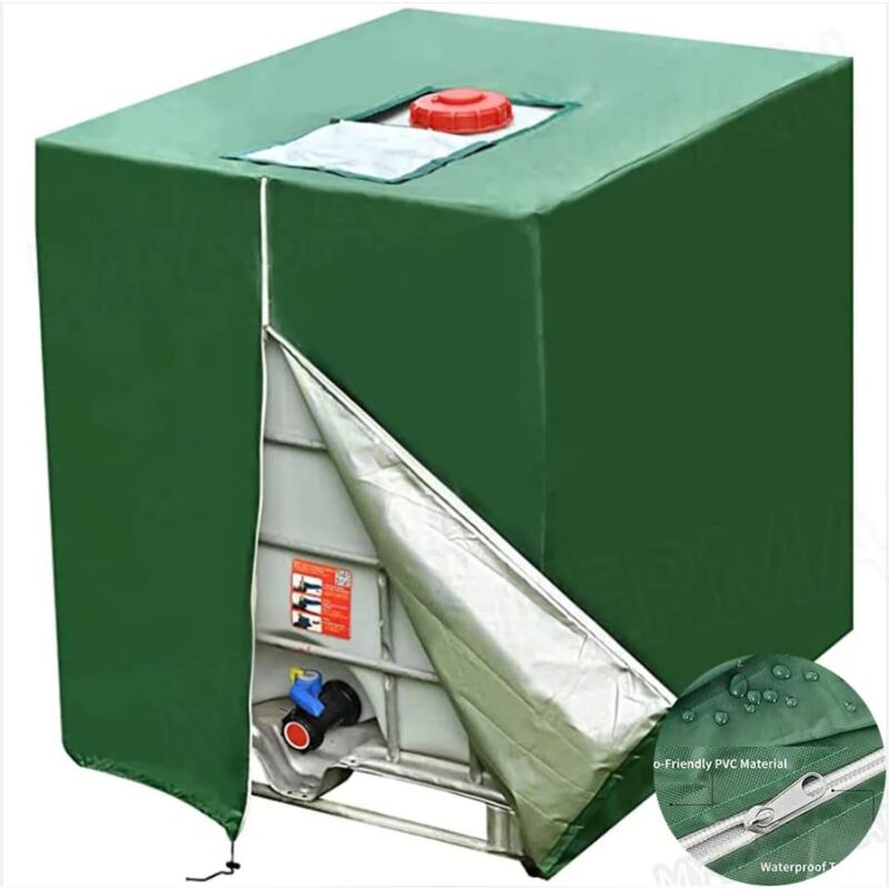 Housse pour cuve 1000 l, Housse de protection solaire pour cuve ibc eau de pluie, Anti-poussière Anti-UV, Housse de protection, Housse de protection