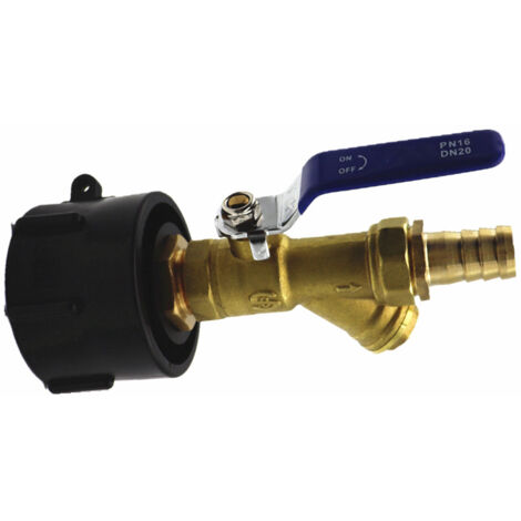 YMYNY IBC-Tankadapter – Regenwassersammelhahn – S60x6 1000 Liter Regenwassertankanschluss – IBC-Tonnenfassventil