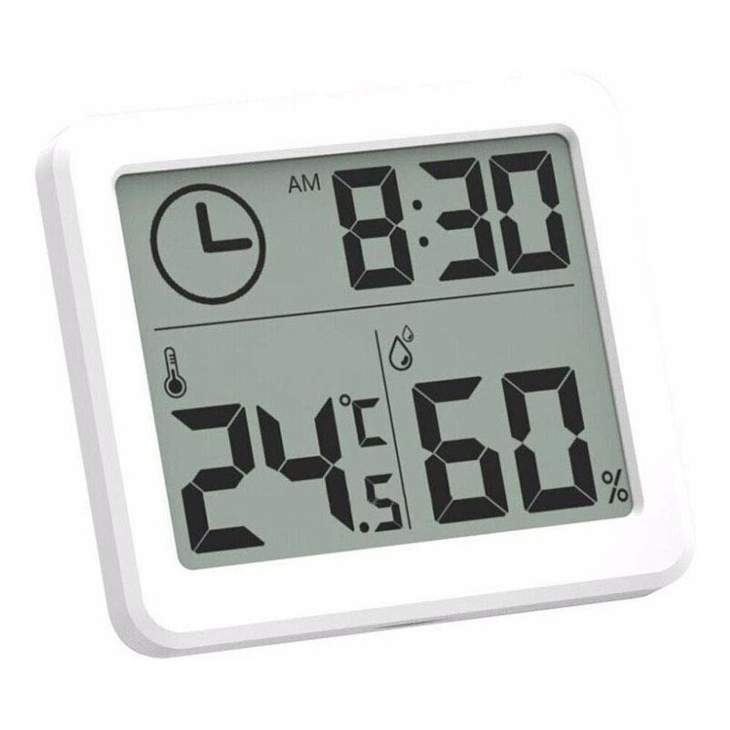 Image of Ymyny - Innenthermometer Hygrometer Digital lcd c/f Temperatur-Feuchtigkeitsmesser Wecker -10-70 °c
