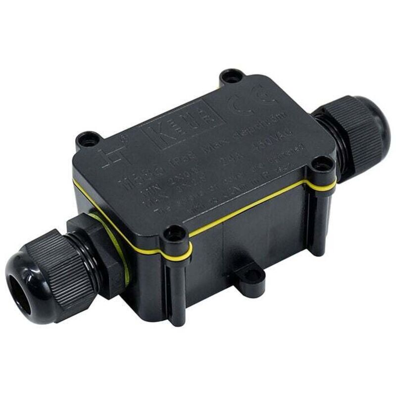 Ymyny - IP68 Waterproof Junction Boxes, 2 Way Outdoor Lighting Junction Box, 4mm to 11mm Plastic Cable Gland, External Waterproof Cable Connector