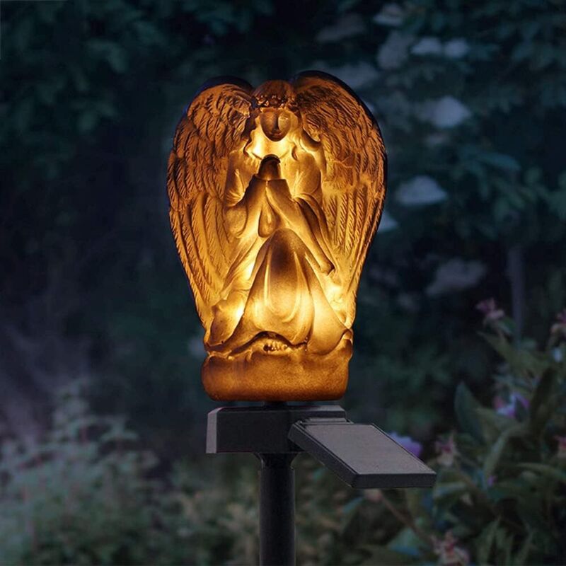 Jardin Angel led Lights solaires à l'extérieur imperméable imperméable Solaire Poulie Poulie Paysage Éclairage Éclairage Résine Décoration de Jardin