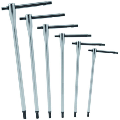 YMYNY Jeu de 9 clés Torx AT, longues, tige coulissante mâle T8 - T40 -