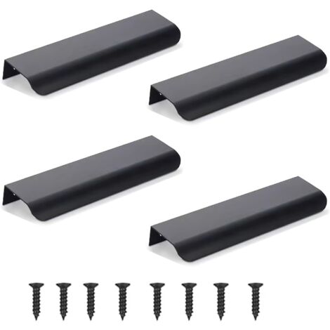 YMYNY - Juego de 4 tiradores para muebles, tiradores ocultos para puertas, tiradores para armarios, tiradores de aluminio para cajones, tiradores ocultos, tiradores invisibles para muebles y tiradores