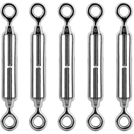 YMYNY Kabelspanner mit Haken und Öse – Hergestellt aus Edelstahl 304, M6-Spanner.