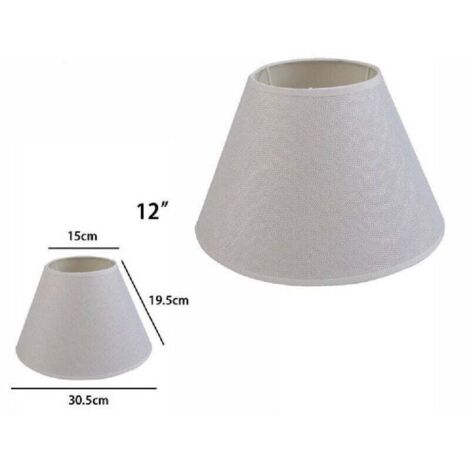 YMYNY Klassischer konischer Lampenschirm in Zylinderform, Ersatz für Lampe und Wandleuchte, aus TNT-Stoff, Weiß, 30,5 cm