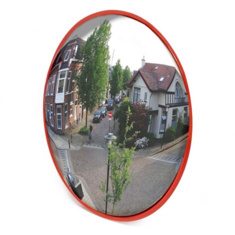 YMYNY Konvexer Verkehrsspiegel, 30 cm, 130°-160° Sichtfeld, Verkehrsspiegel, Verkehrssicherheit, Außen- und Innenbereich, Straßenspiegel aus massivem Polycarbonat, Überwachung, Straßengeschäft