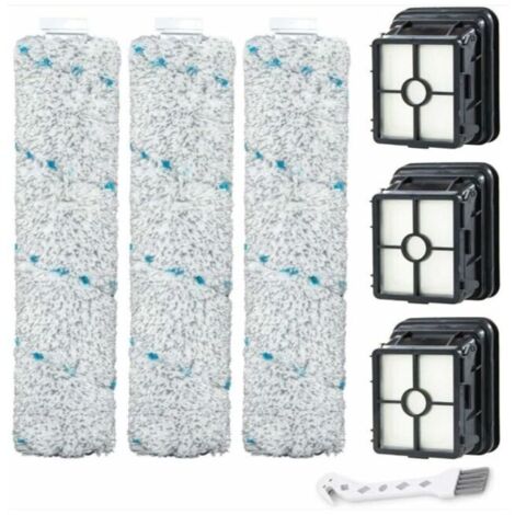 YMYNY Le kit de brosse et de filtre de remplacement 2554A est compatible avec les aspirateurs tout-en-un Bissell CrossWave Wireless Max 2554A, 2590, 2593 et ​​2596