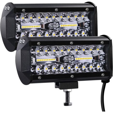 YMYNY LED Work Light 12V 300W 7'' Car LED Spotlight 12v Waterproof IP67 Spot Flood LED Fog Lights 27,000lm Work Lights for Car Truck Tractor SUV Boat(2 PCS)