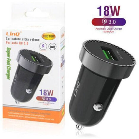 YMYNY Linq - 18W Cqc18w Universelles schnelles USB-Autoladegerät -