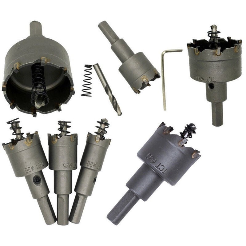 Image of Lochsäge mit Bohrer für Wand, Metall, Holz, Stahl, 20 bis 80 mm - 22 mm - Ymyny