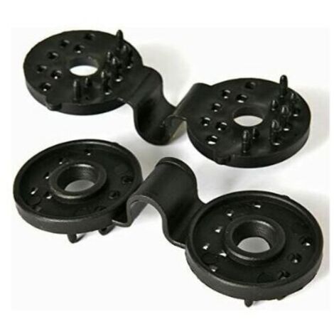 YMYNY Lot de 10 œillets à Clipser Noirs - Idéal pour Le Montage de Votre Jardin, terrasse et Balcon - Protection Contre Le Vent et Votre Brise-Vue
