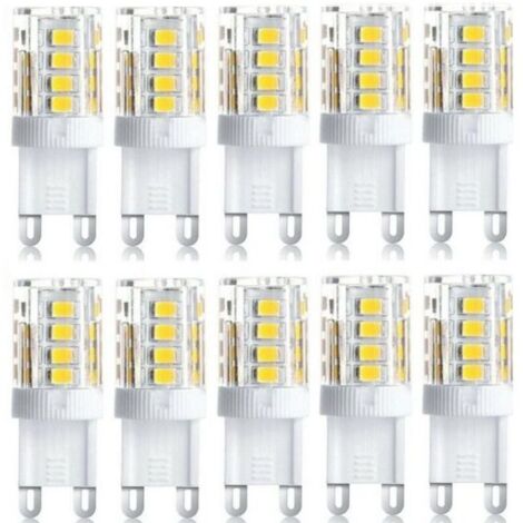 YMYNY Lot de 10 Projecteur LED, lumière décorative LED, ampoule LED G9, 5 W blanc chaud blanc froid, ampoules LED à économie d'énergie, ampoule halogène de rechange, AC 230 V non dimmable