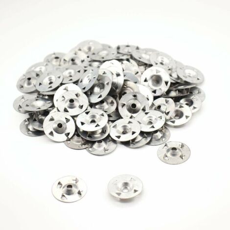YMYNY Lot de 100 rondelles à 4 griffes pour plaque de plâtre extrudée, isolation thermique