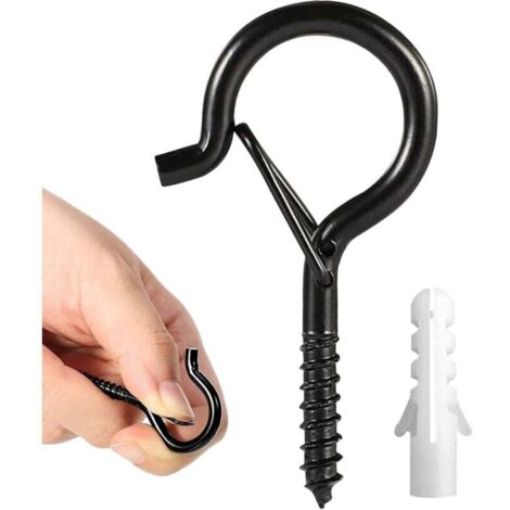 YMYNY Lot de 12 Crochets à Visser, Plafond Vis Crochet, Crochets de Suspension pour Usage D'intérieur et de Plein Air, Lumières de Noël, Fil extérieur, guirlandes, guirlandes de fête du Nouvel an（5525