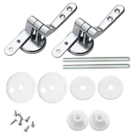 YMYNY Lot de 2 charnières universelles pour abattant de toilette avec fixations - 3,5