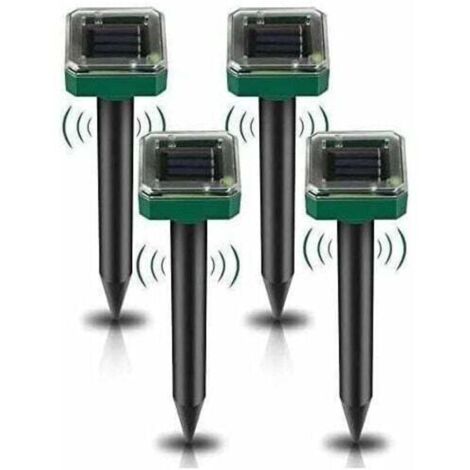 YMYNY Lot de 4 Répulsifs Solaires à Ultrasons, Répulsif Anti-Taupes Solaire Souris Repeller Exterieur pour Jardins Taupes Campagnols Gophers Serpents ou Autres Autres Rongeurs