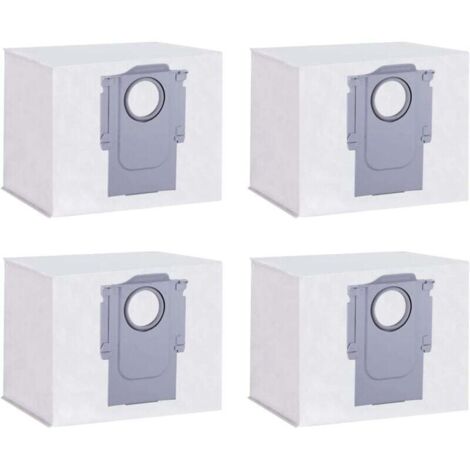 YMYNY Lot de 4 sacs à poussière pour Roborock S8+/ S8 Pro Ultra/ S7 MaxV Ultra/ S7 Pro Ultra/ Q7+/ Q7 Max+/ Q8 Max+/ Q5 Pro+ Station d'aspiration d'aspirateur, sacs de rechange pour aspirateur