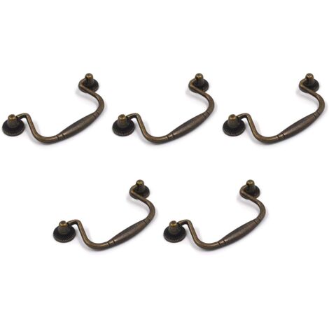 YMYNY Lot de 5 boutons décoratifs en bronze antique, en alliage de zinc, pour meubles de cuisine, armoire, tiroir, placard, avec vis (bronze, centre du trou, 79 mm)