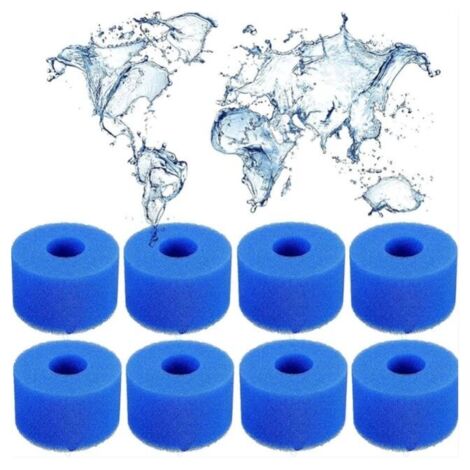 YMYNY Lot de 8 filtres en mousse de type S1, spa pour S1, réutilisables, pour piscine de type S1, pour piscine, aquarium, spa.