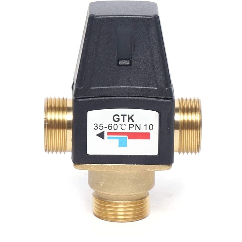 Ymyny - Mélangeur d'eau froide/chaude professionnel en laiton, robinet mitigeur thermostatique DN20 filetage mâle 3 voies en laiton pour système de