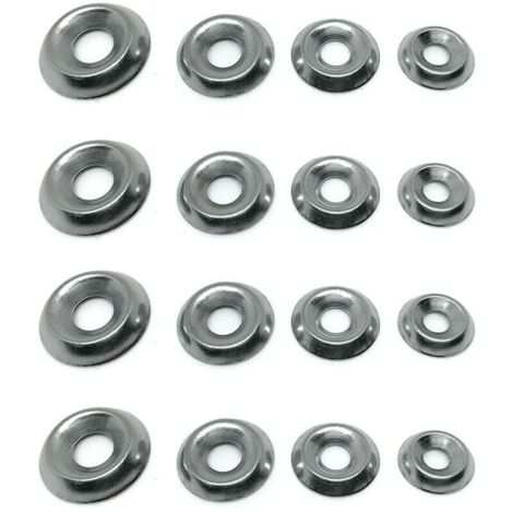 YMYNY Metallscheiben 200 Stück Senkkopfscheiben Edelstahlscheibe m3 m4 m5 m6 Rosettenscheiben Schrauben Edelstahl Senkkopfscheiben für Rundkopf- und Senkkopfschrauben