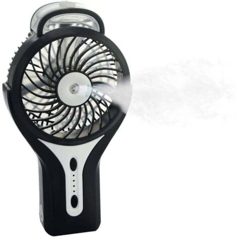 YMYNY Mini ventilatore portatile USB con nebulizzatore di raffreddamento personale - Batteria ricaricabile - Ventilatore di raffreddamento portatile per casa, ufficio e viaggio - Nero