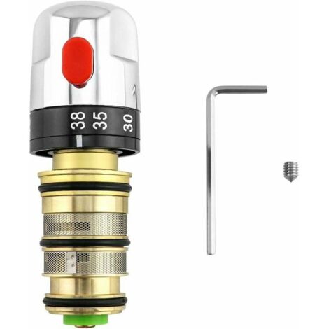 YMYNY mitigeur thermostatique, mitigeur thermostatique de douche, cartouche mitigeur douche en laiton